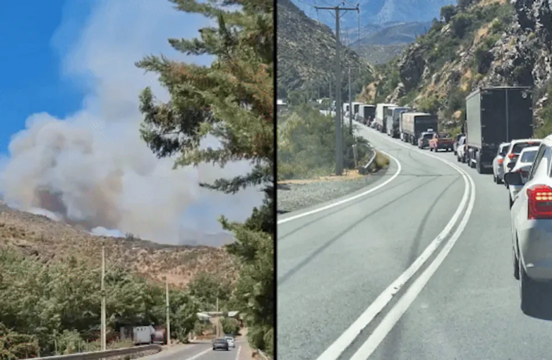 Un incendio en Chile causó demoras en el paso Cristo Redentor y cobró la vida de una persona