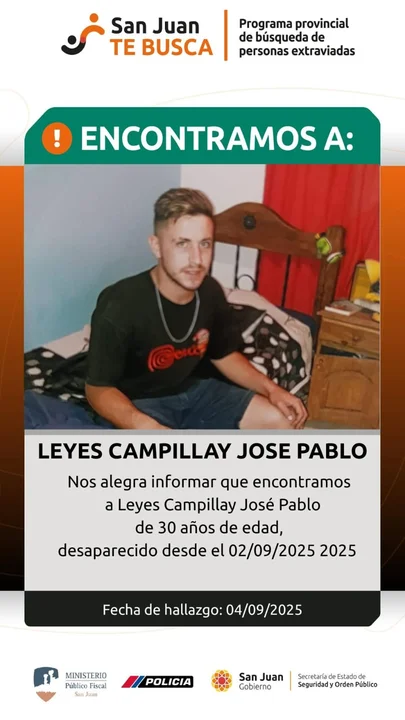 Encontraron a José Pablo, el sanjuanino que llevaba 2 días desaparecido -  Diario 13 San Juan